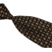 stropdas bruin gouden bloemetjes